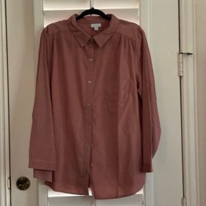 J.JILL Luxe-Soft Fine-Wale Corduroy Shirt in Chai Latte - Size 2X  NEW WITH TAGS